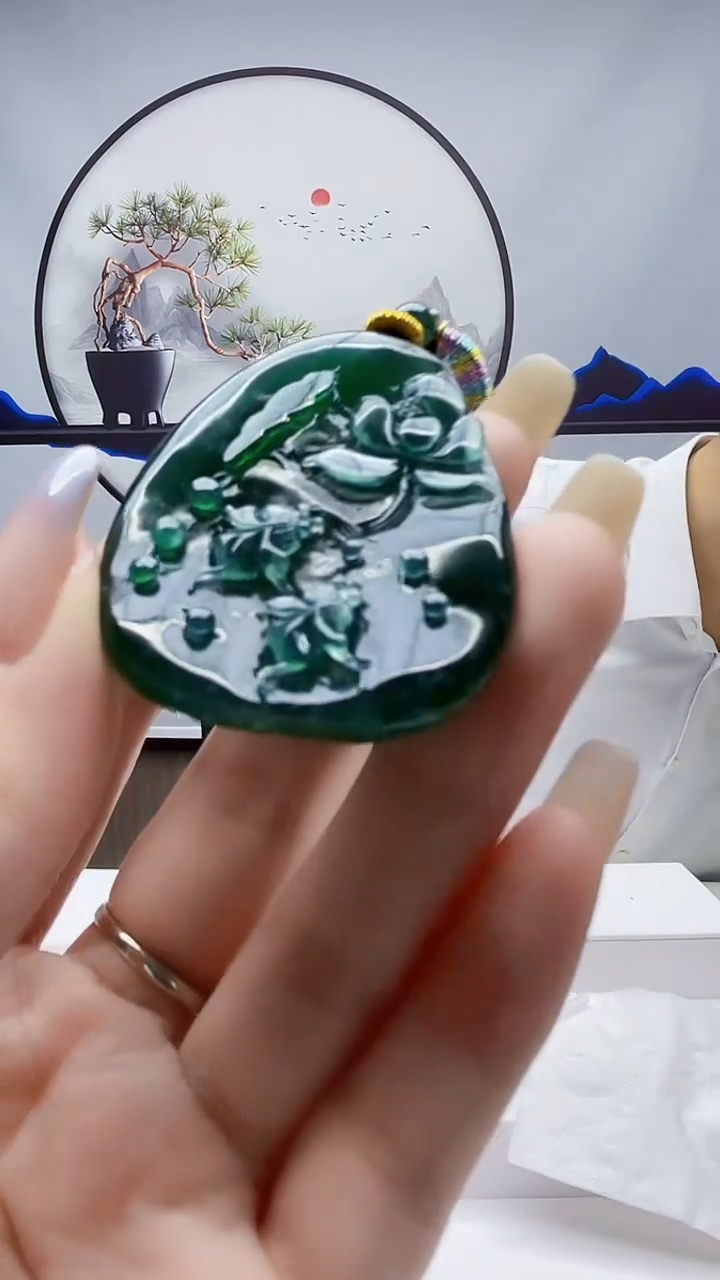 未镶嵌定制翡翠毛货-挂件53