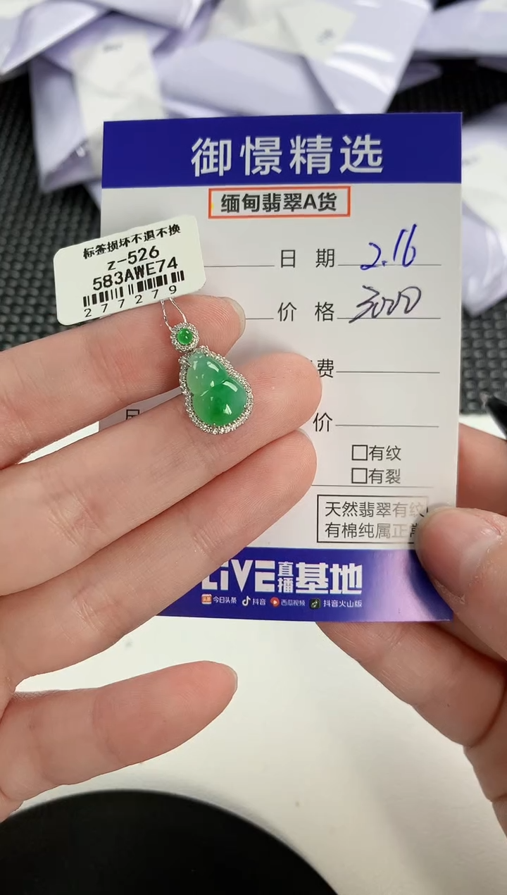 【闪购商品】翡翠颈饰18K金镶嵌110       