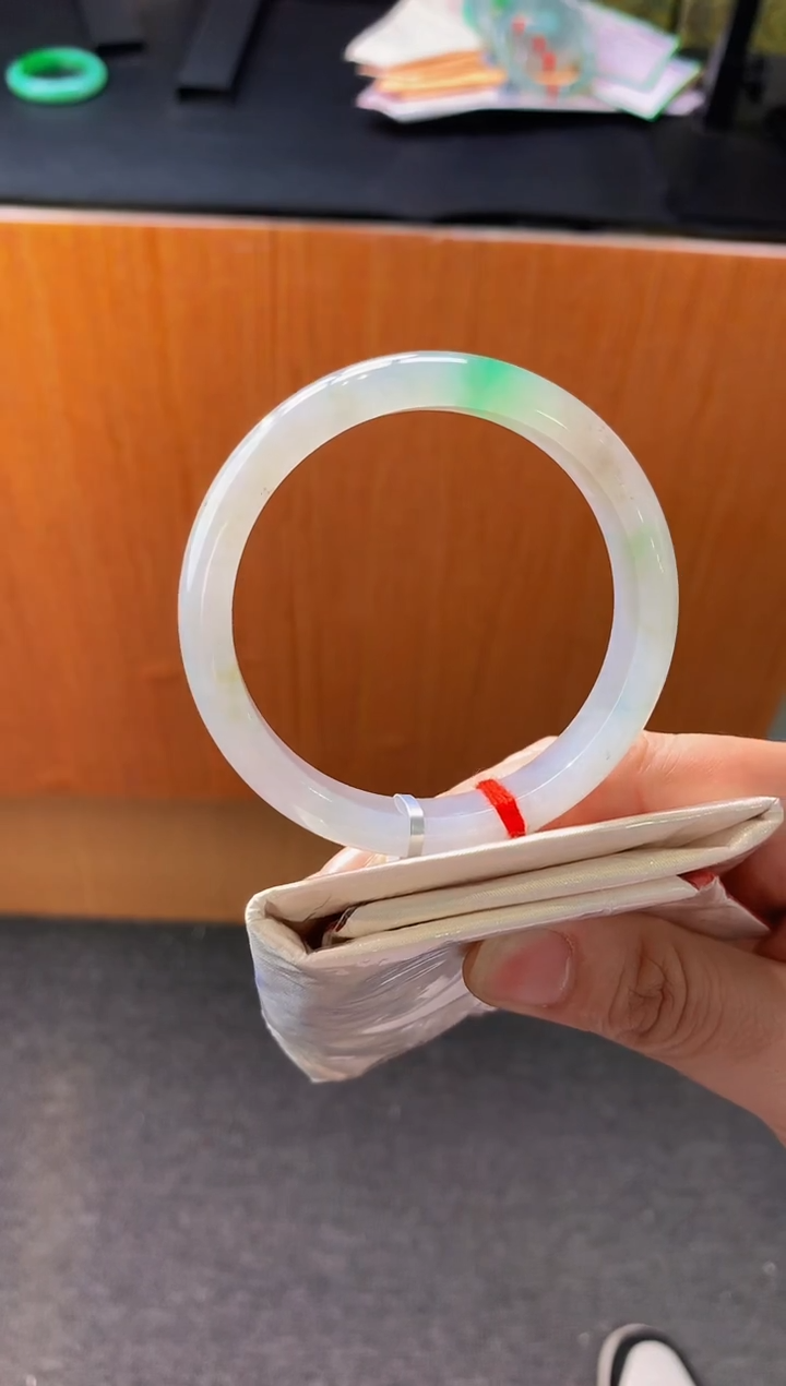 未镶嵌手镯翡翠-N730 圈口 57.4