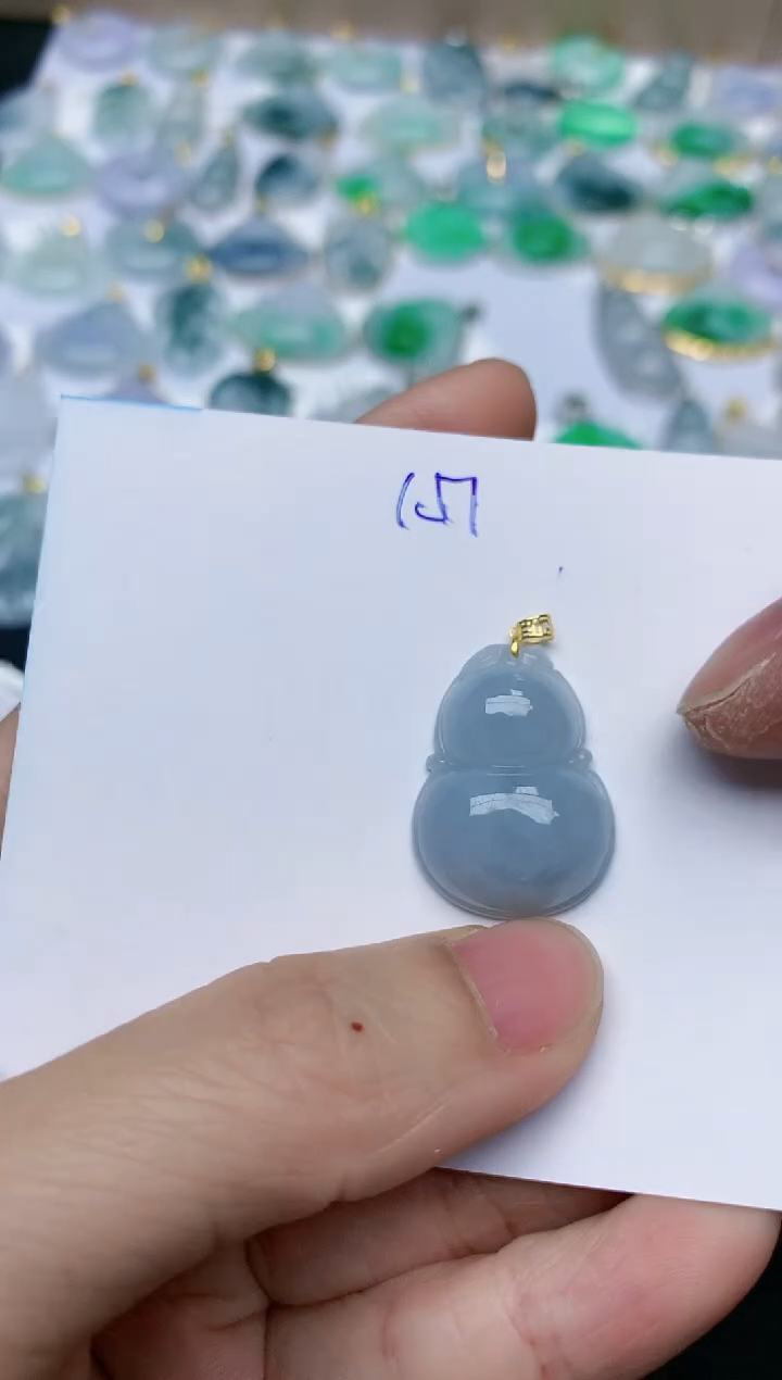 【闪购商品】翡翠颈饰18K金镶嵌天然翡翠A货    151