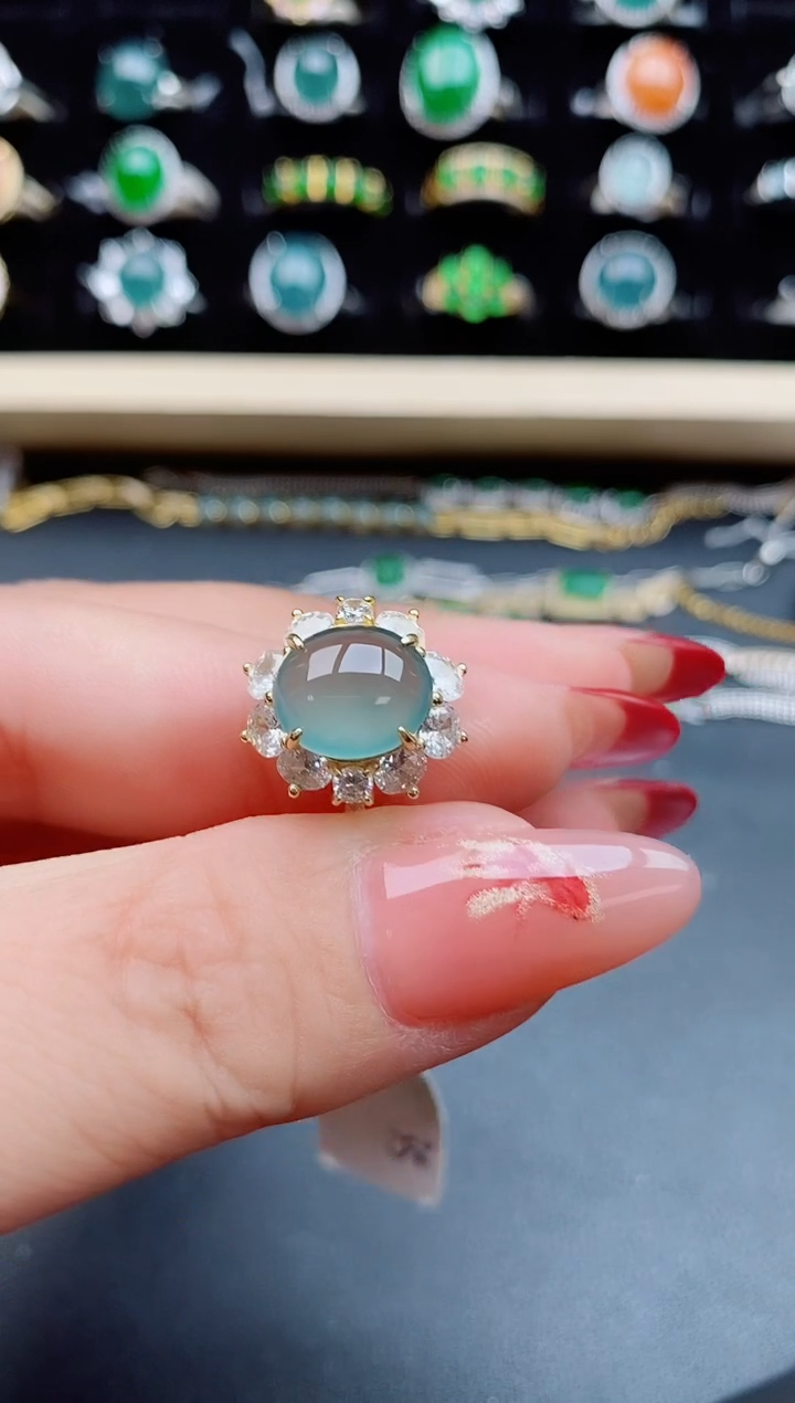 【闪购商品】翡翠戒指银S925镶嵌5085050