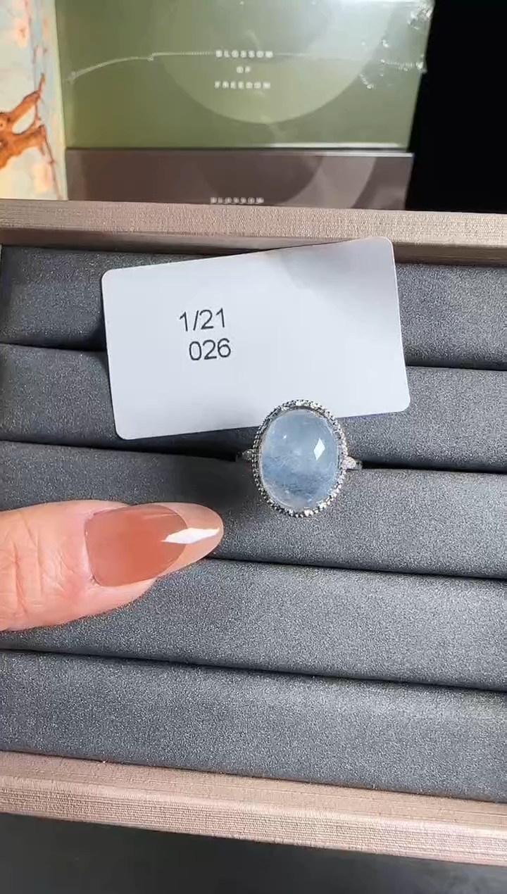 【闪购商品】水晶戒指银S925镶嵌发一（026）