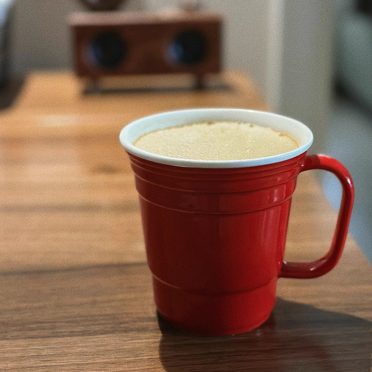 【LD家】350ML 小红杯 中国红陶瓷马克杯 欧式茶杯 家用奶杯 送杯垫
