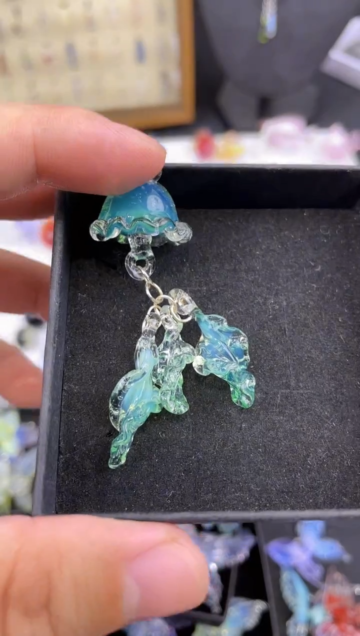 琉璃手工艺品灵动水母