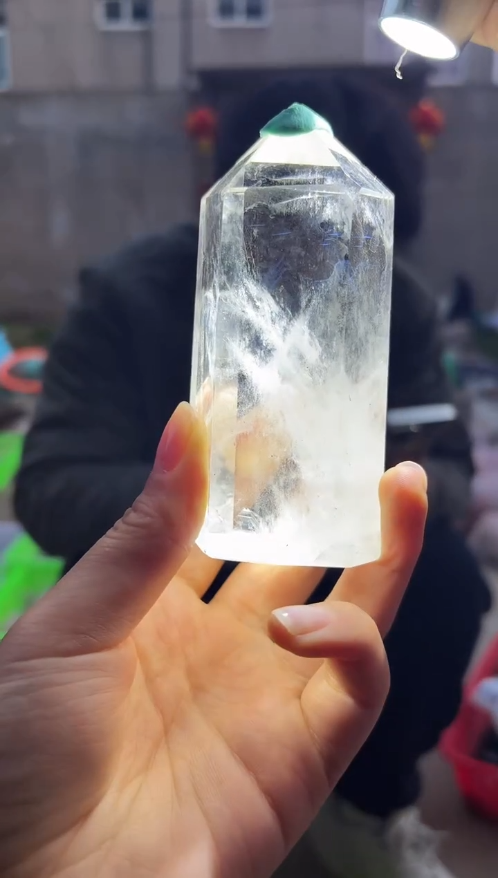 摆件未镶嵌水晶蓝针柱子511