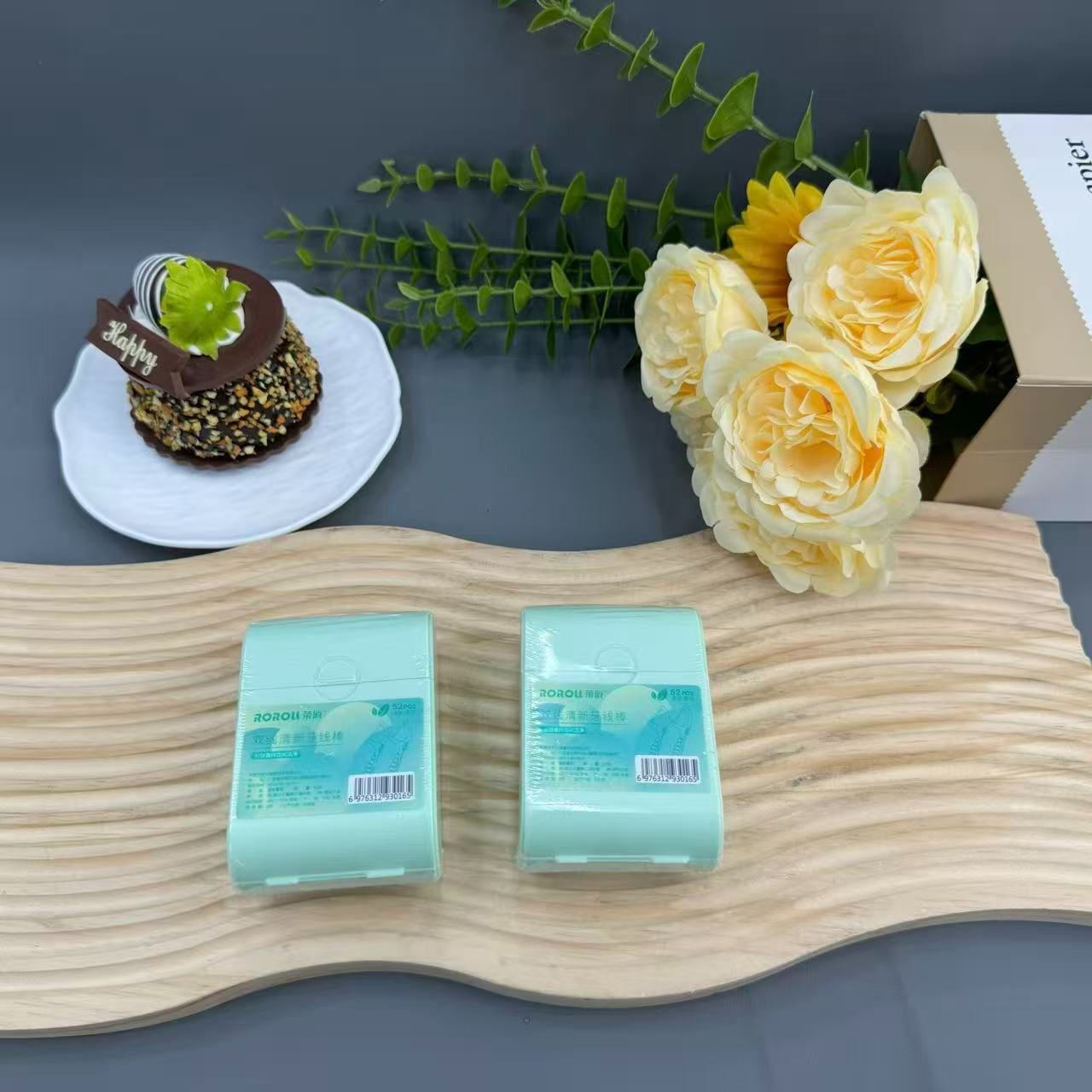 薄荷绿双线清新牙线棒1盒【汤家限定】