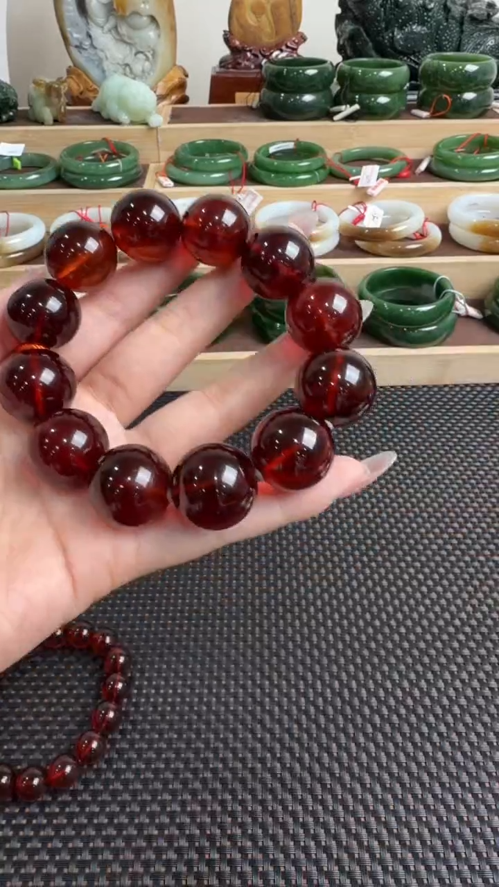 琥珀颈饰未镶嵌手串20mm