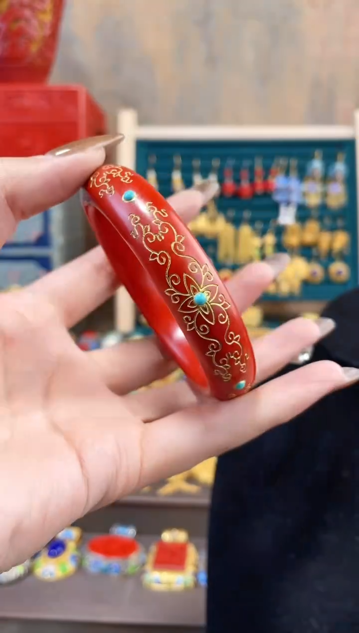 【闪购商品】非遗金漆镶嵌镯子55-60