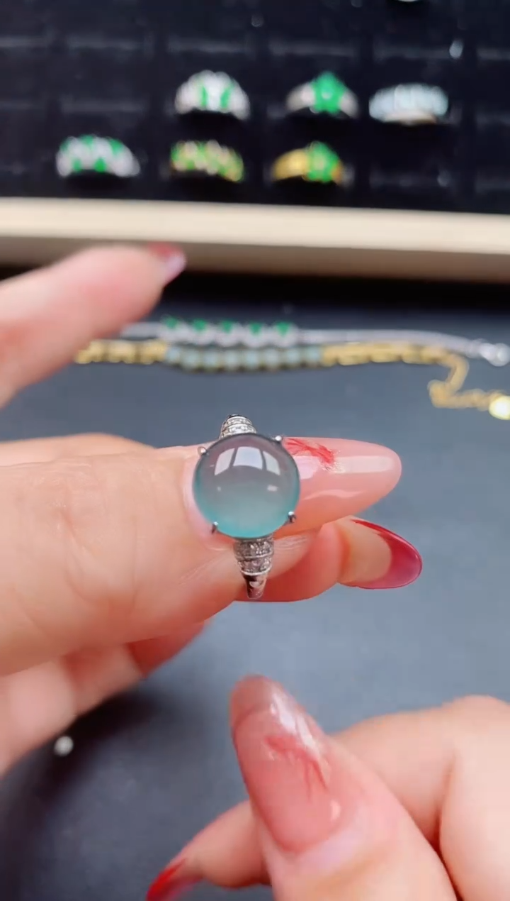 【闪购商品】翡翠戒指银S925镶嵌5085850