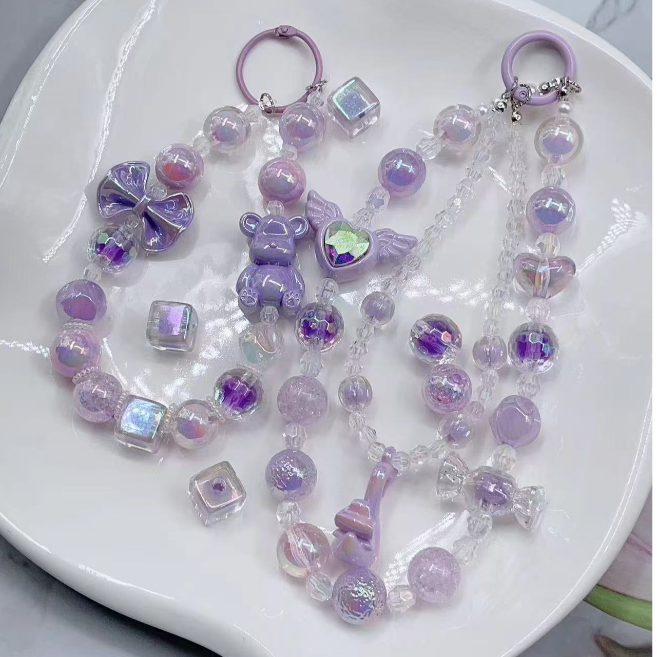 【251-300】亚克力串珠散珠手机链配饰配件无毒可爱当天发货