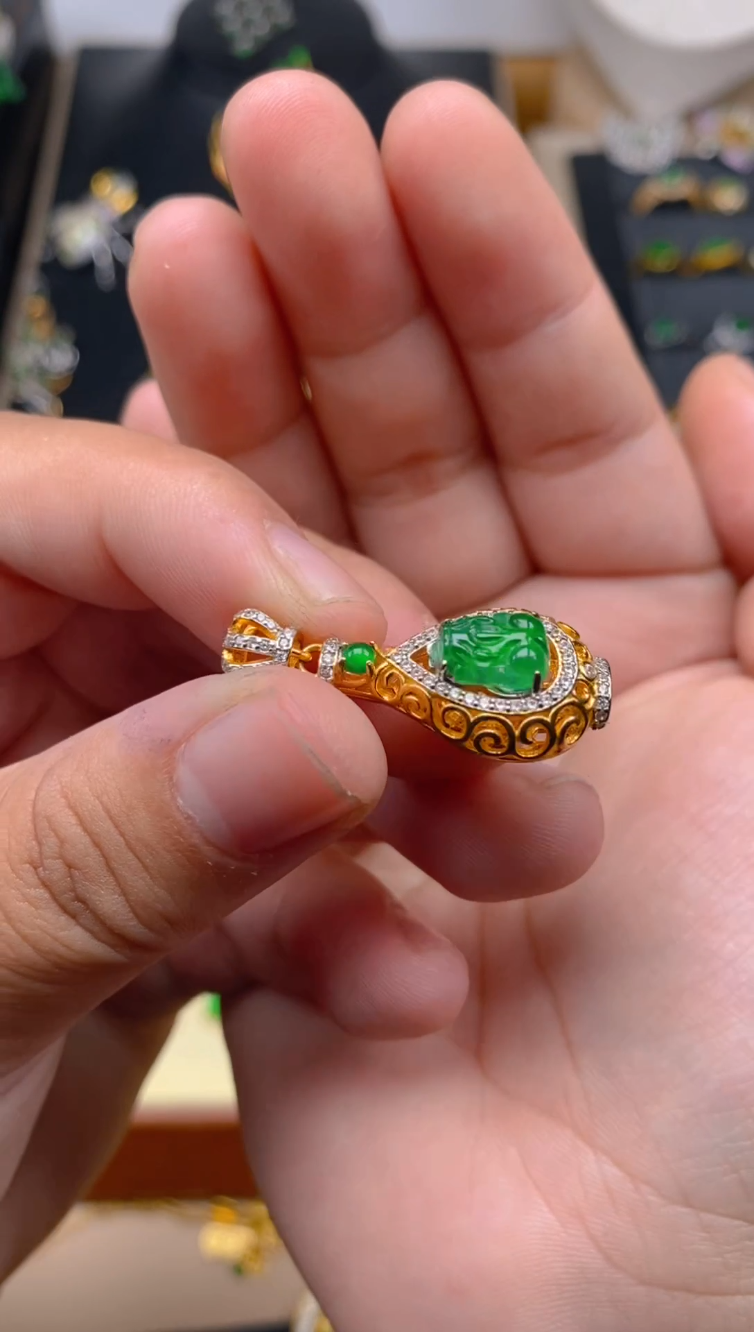 【闪购商品】翡翠颈饰银S925镶嵌貔貅