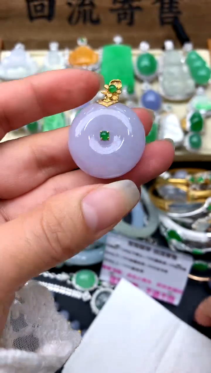 【闪购商品】翡翠颈饰18K金镶嵌109-中国好珍宝