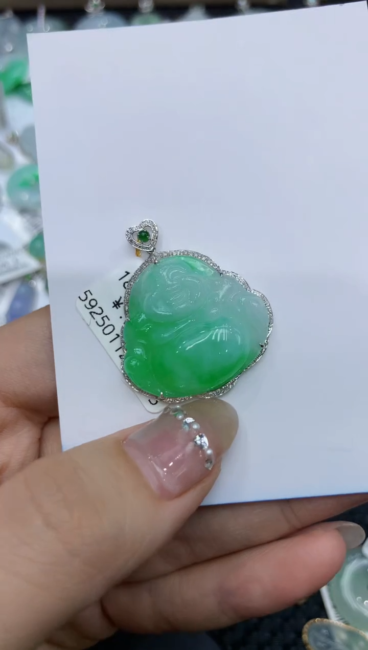 【闪购商品】翡翠颈饰18K金镶嵌222222222