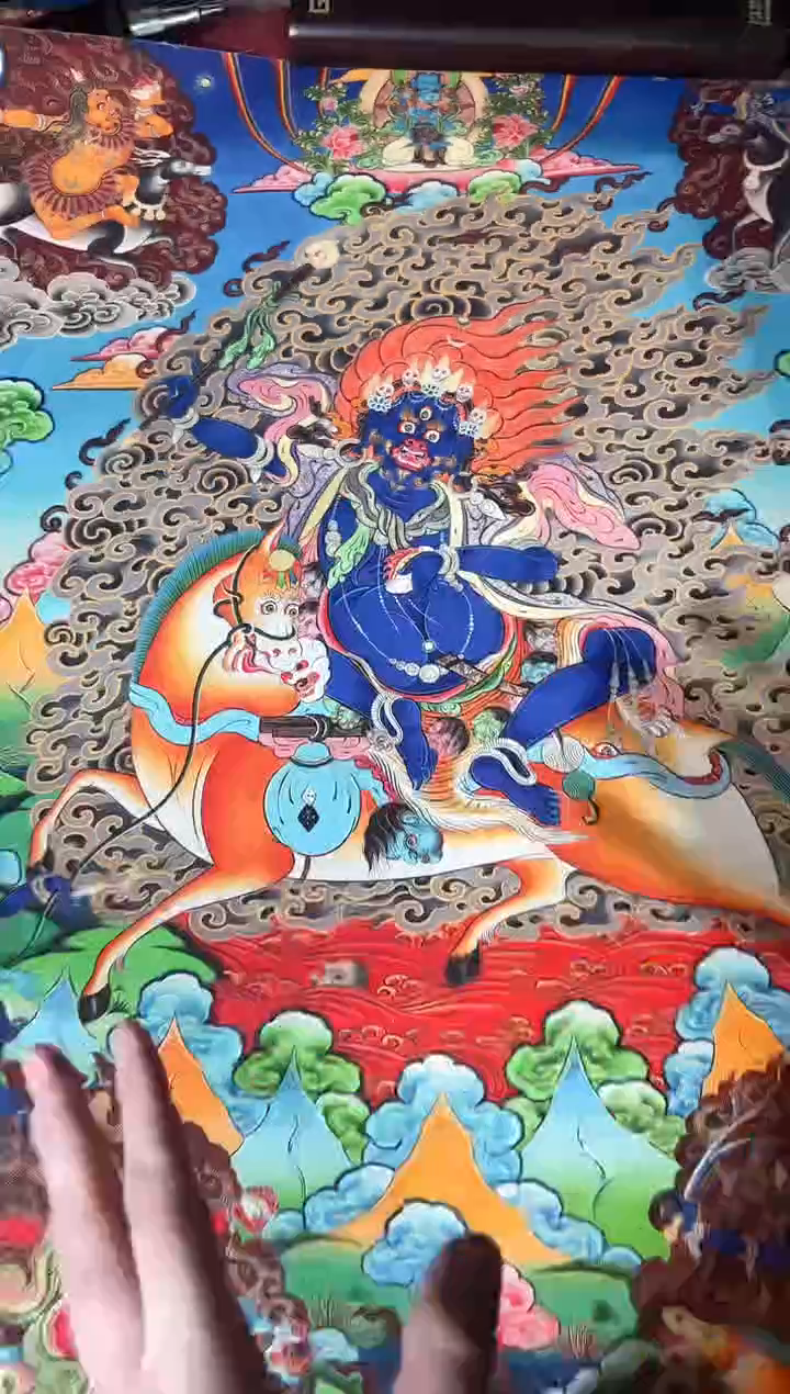 卷轴画龙妹的唐卡tk16