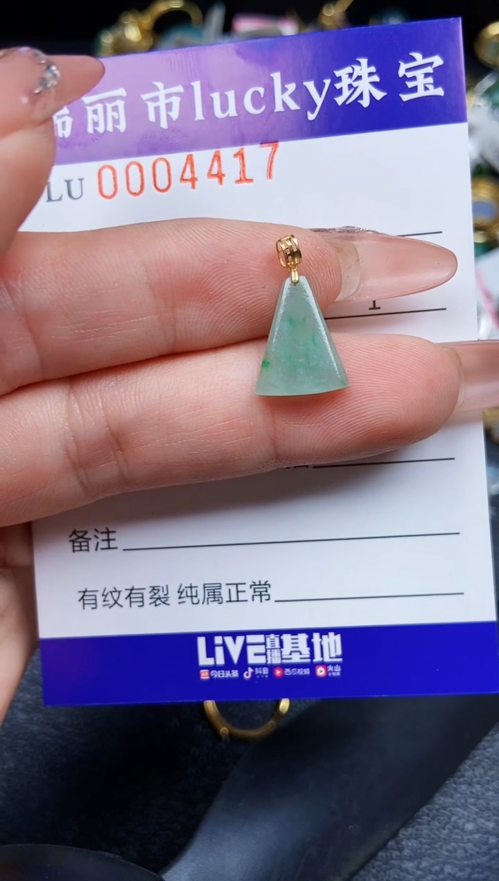 翡翠18K金镶嵌颈饰441718k