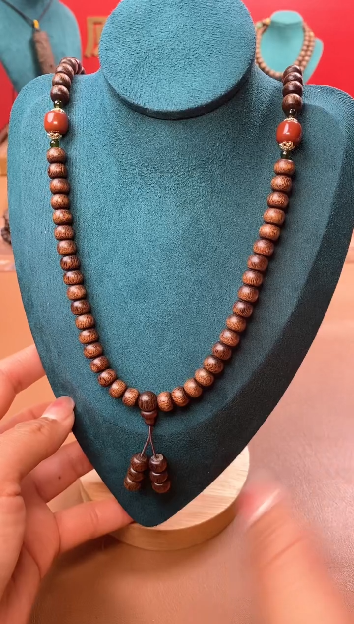 【闪购商品】沉香手串M沉水玉化富森红土6*8*108颗