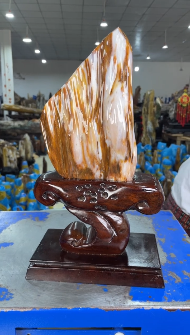【闪购商品】硅化玉摆件未镶嵌21