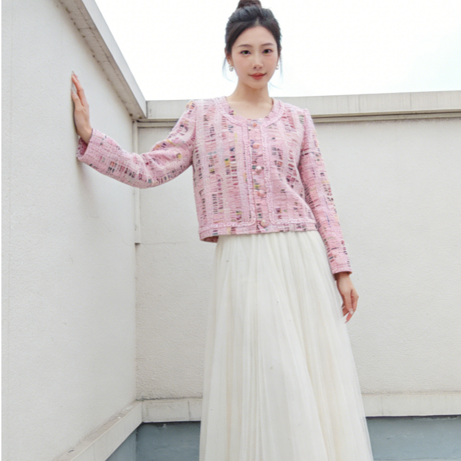 JY2024新款白色春季夏季纯色休闲舒适高端外套JY242240（732）