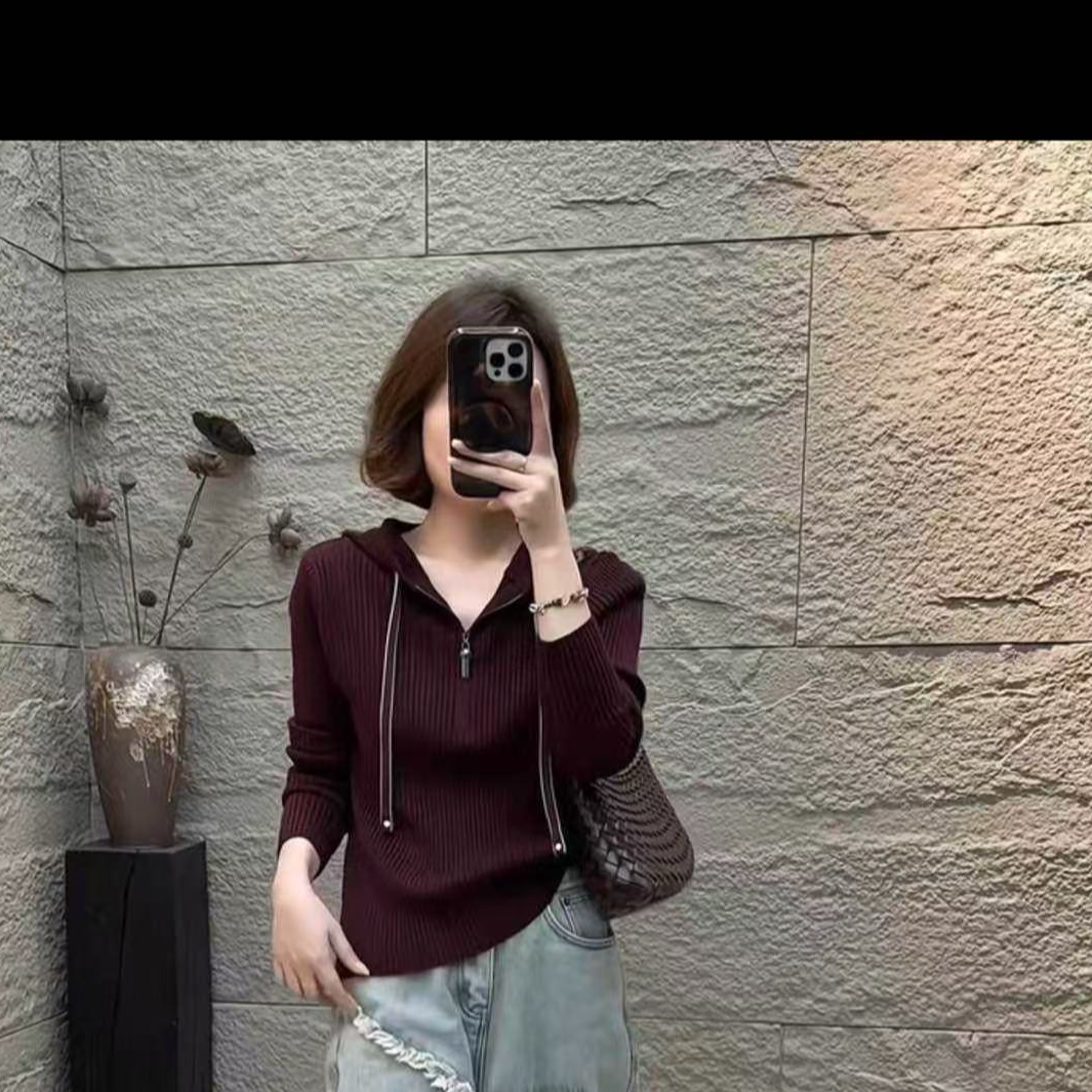 时尚百搭女套头毛针织衫开衫韩系收腰斜肩针织小衫