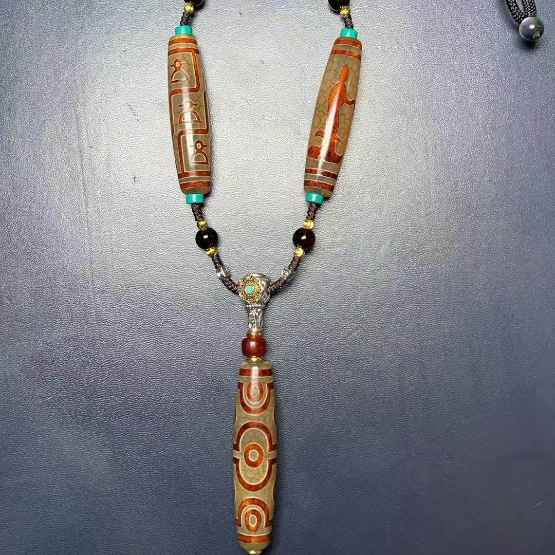 非金属珐琅项链 藏式经典10y吊坠项链