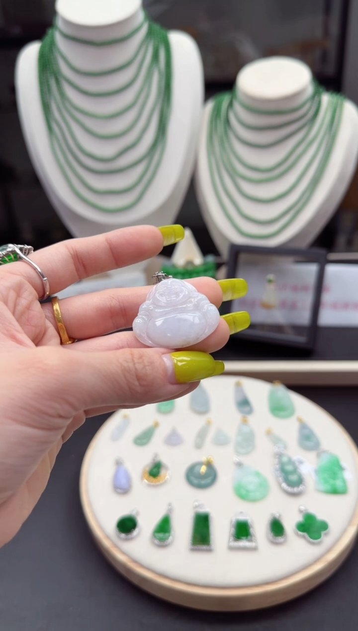 【闪购商品】翡翠吊坠(不含链)银S925镶嵌【海莎一口翠】翡翠挂件1