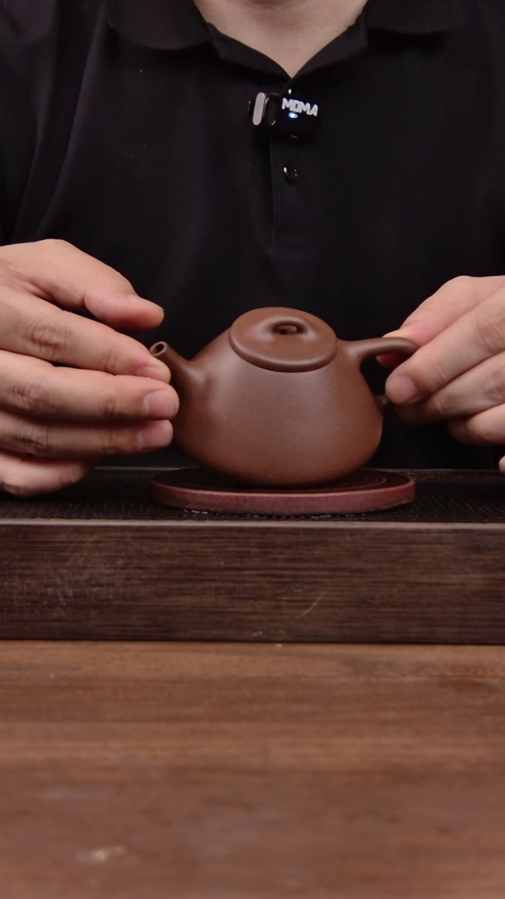 茶壶紫砂紫泥子冶石瓢180CC