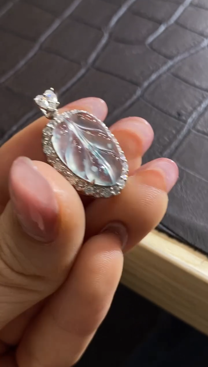 【闪购商品】翡翠颈饰18K金镶嵌收到货48小时鉴赏期（超时不退不换）