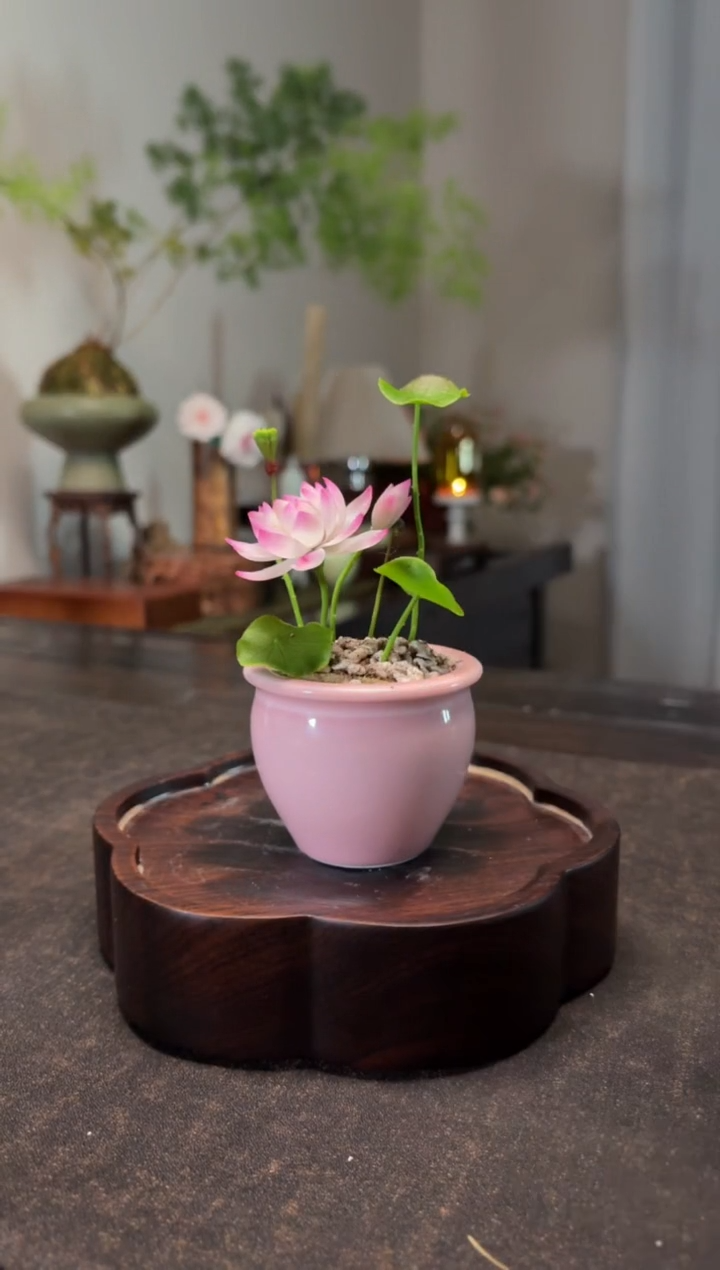 瓶陶瓷小花瓶迷你花器摆件中式（不含花）