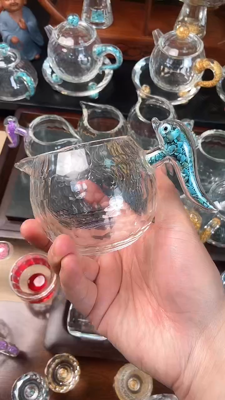 【闪购商品】玺宴新款水晶胖公杯绿松石