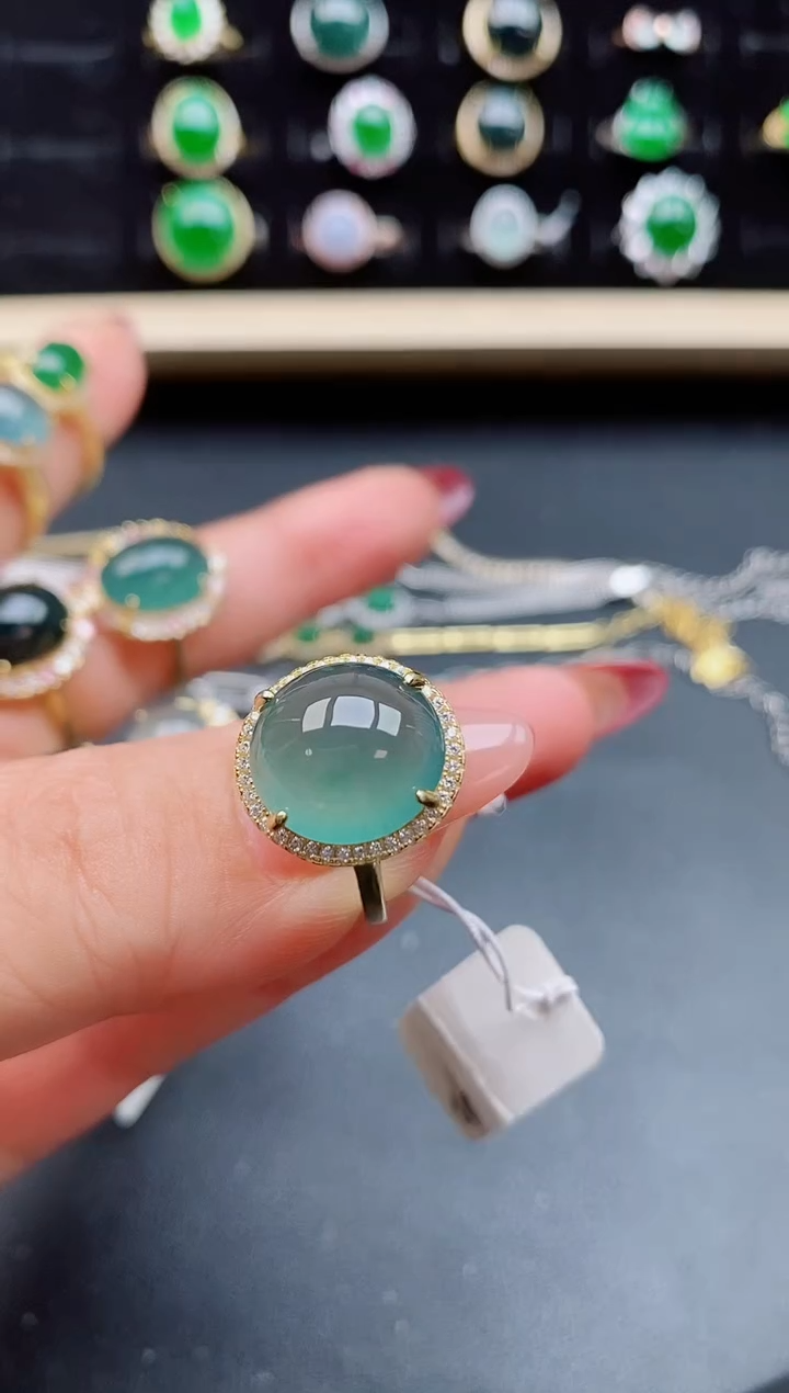 【闪购商品】翡翠戒指银S925镶嵌5085050