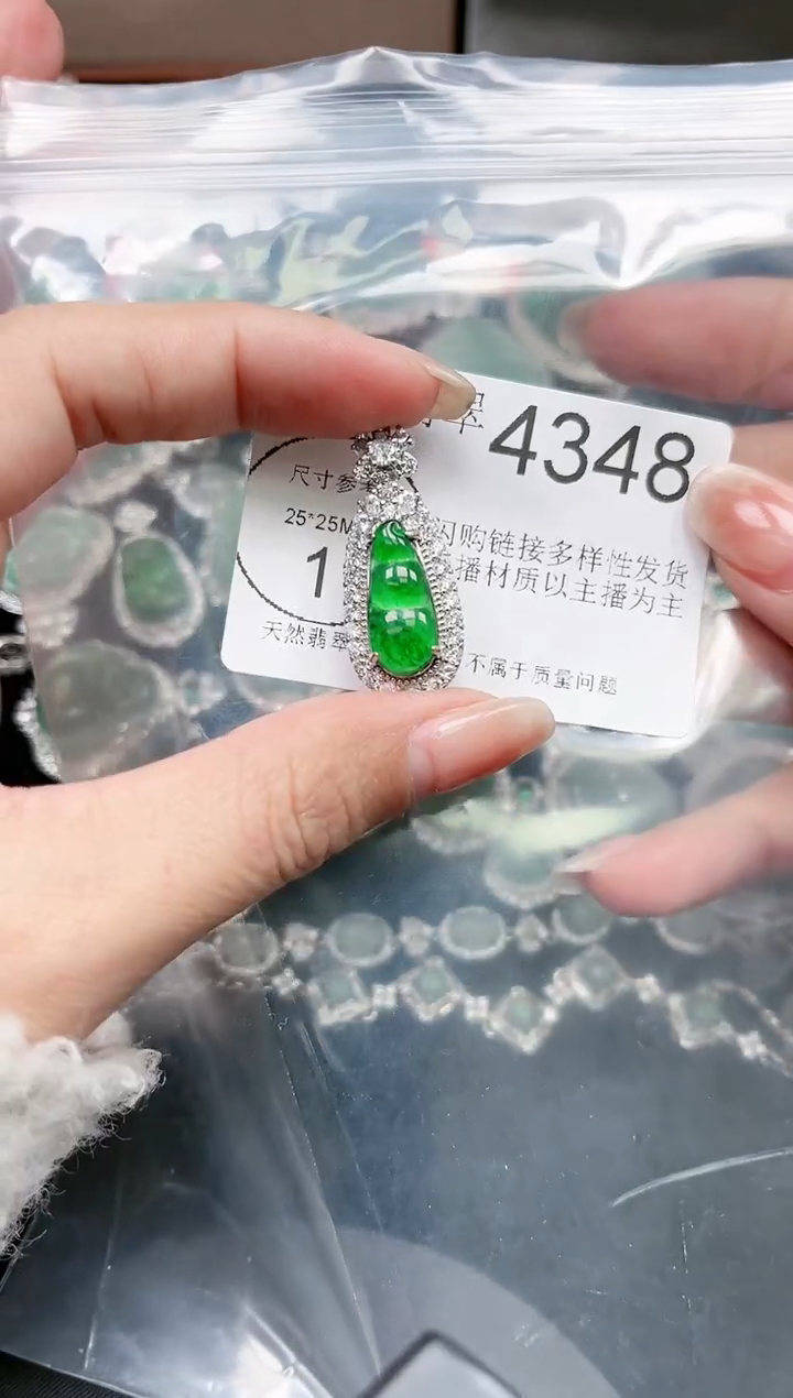 【闪购商品】翡翠颈饰未镶嵌4348赠皮绳