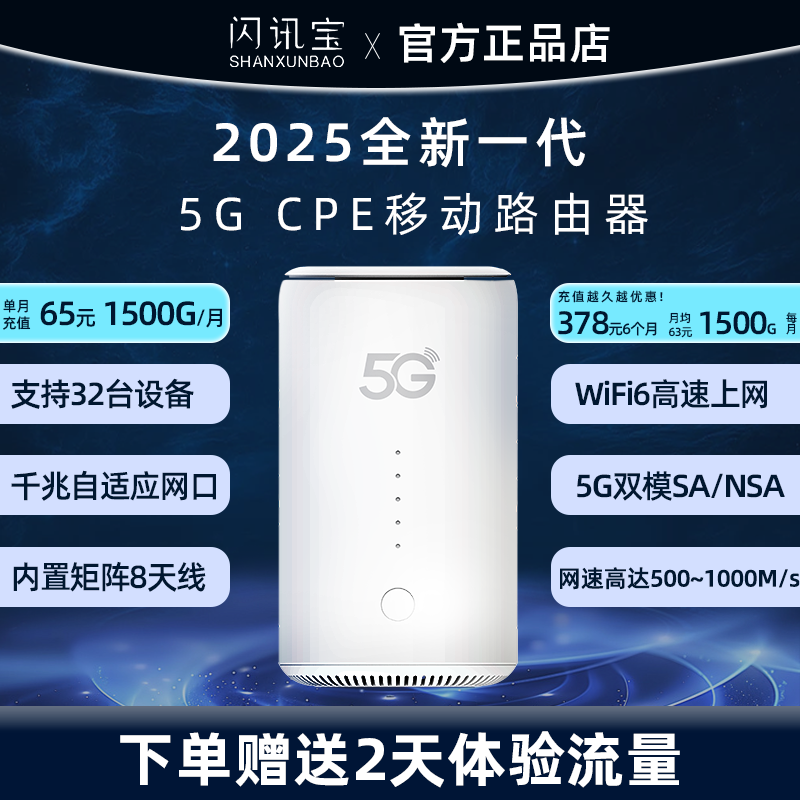 新款千兆5G无线路由器移动随身wi双频WiFi光纤高速家用户外宽带