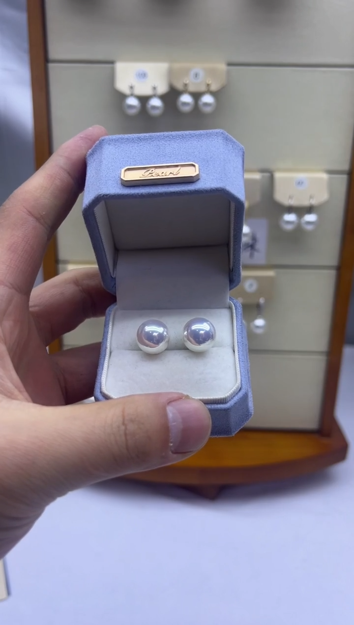 未镶嵌耳饰淡水珍珠超级光