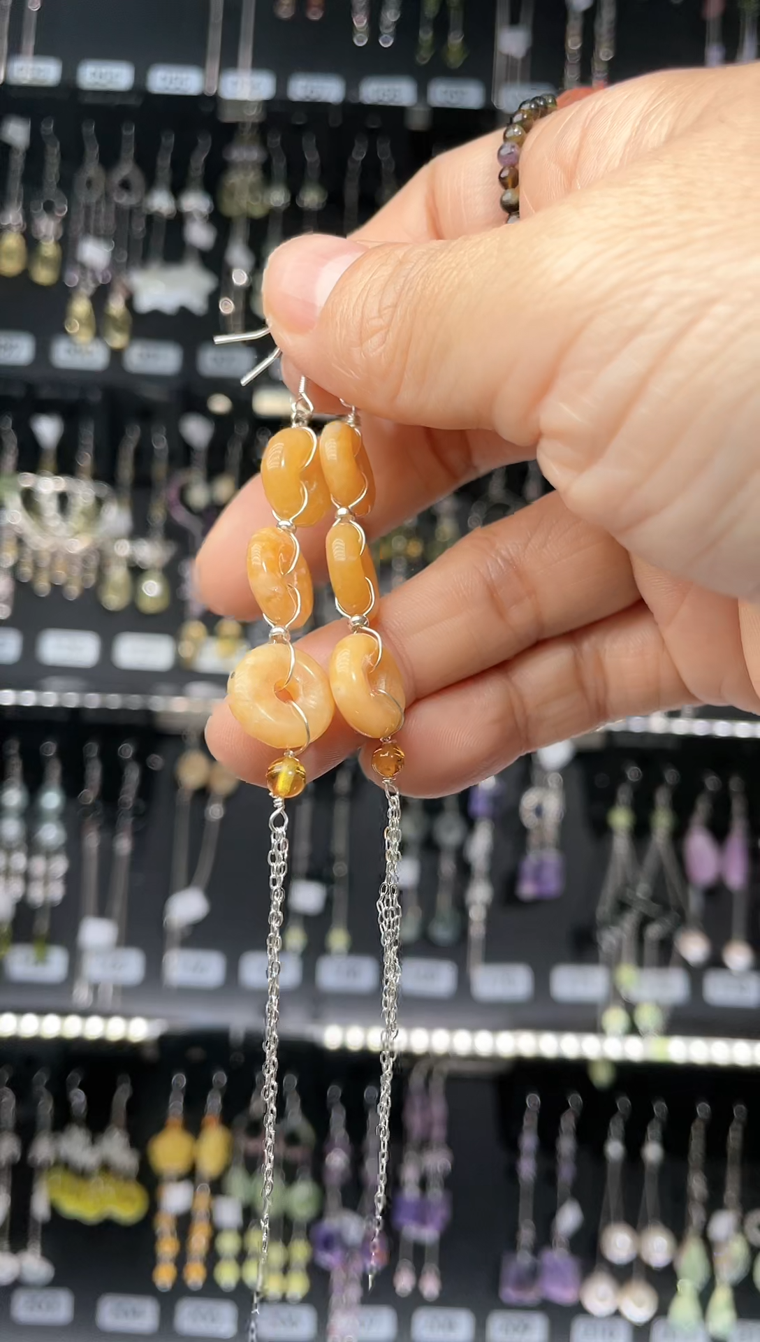 【闪购商品】紫晶耳饰银S925镶嵌空谷幽兰