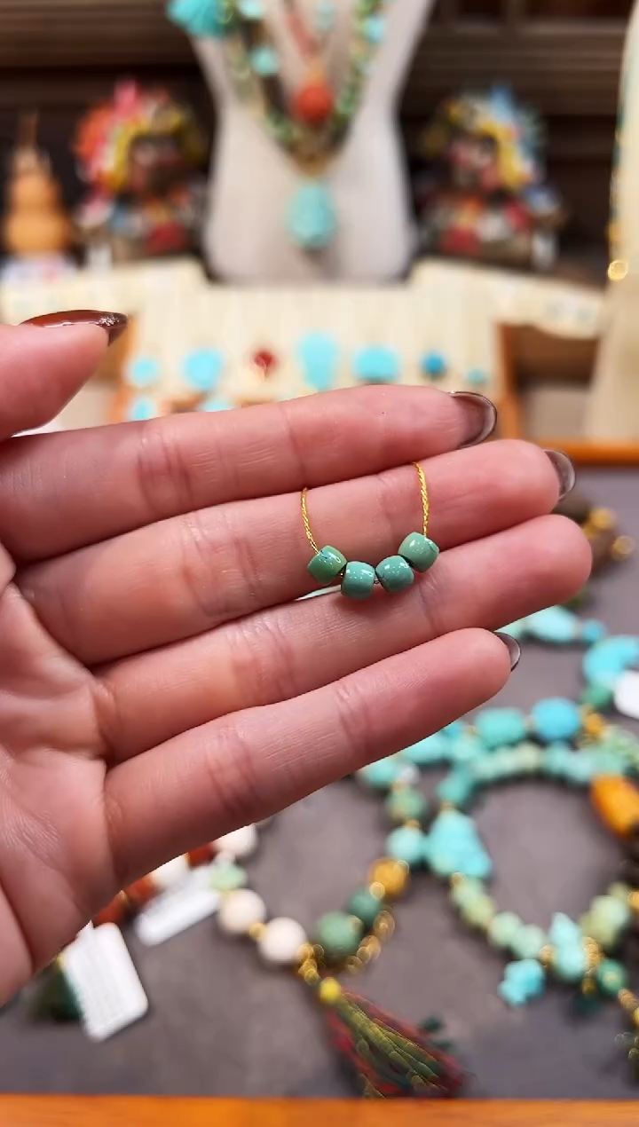 未镶嵌绿松石配饰直切隔珠