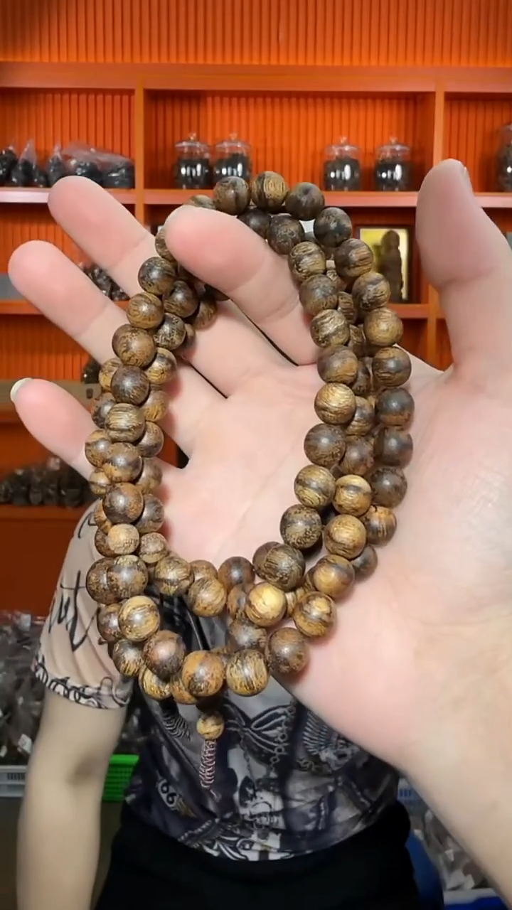 沉香手串394号达拉干多圈37g0.9多样性发一