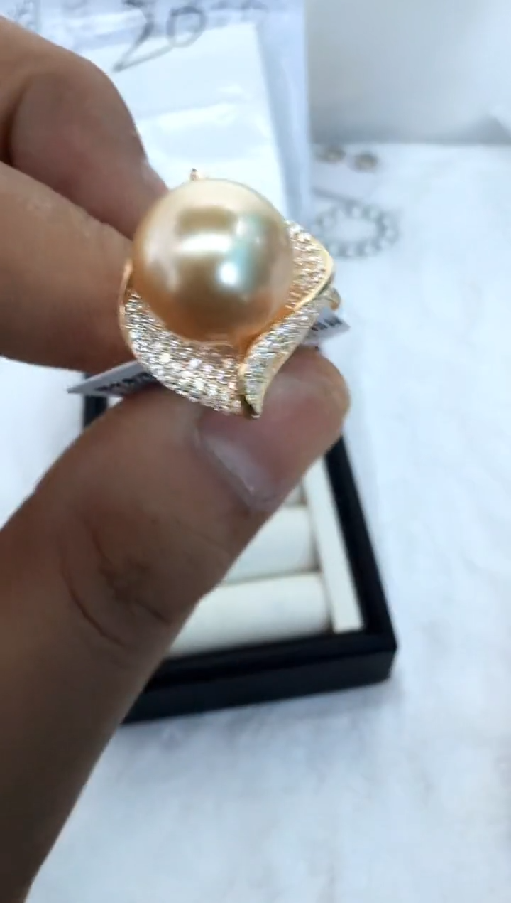 【闪购商品】海水珍珠戒指银S925镶嵌戒指