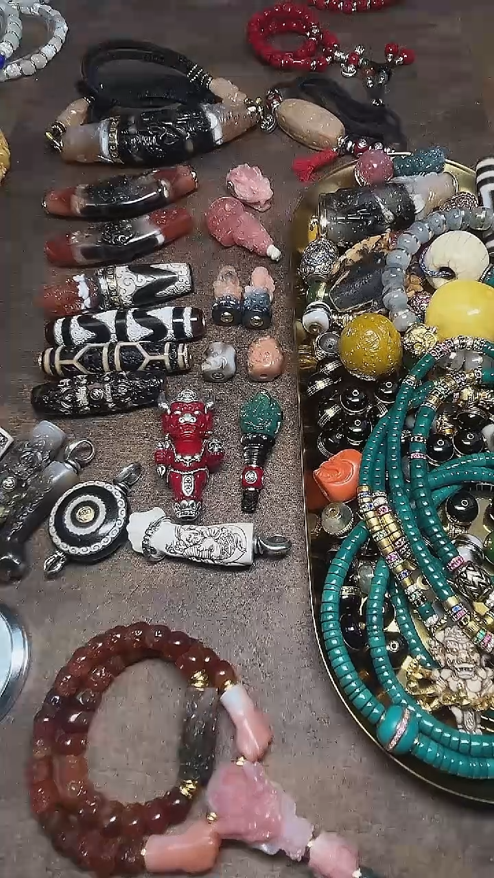 驼骨手串/手链半鄂骷髅长串110颗