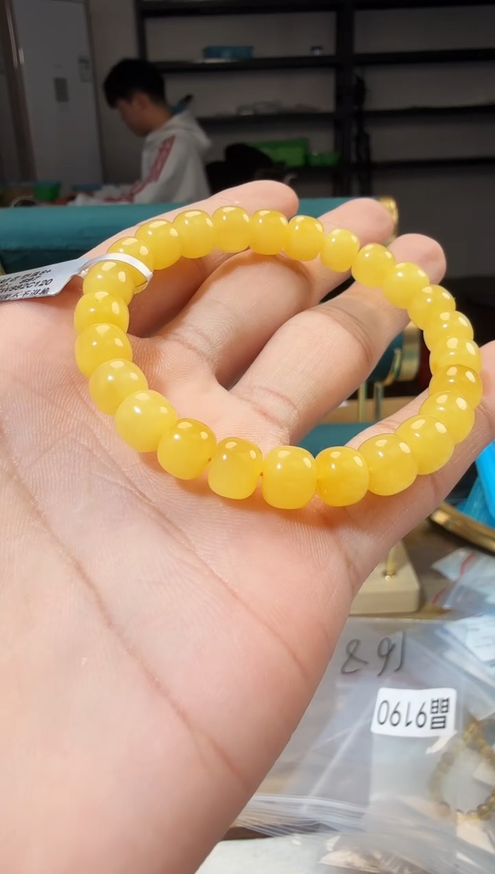 手链蜜蜡未镶嵌晶8961 约8mm