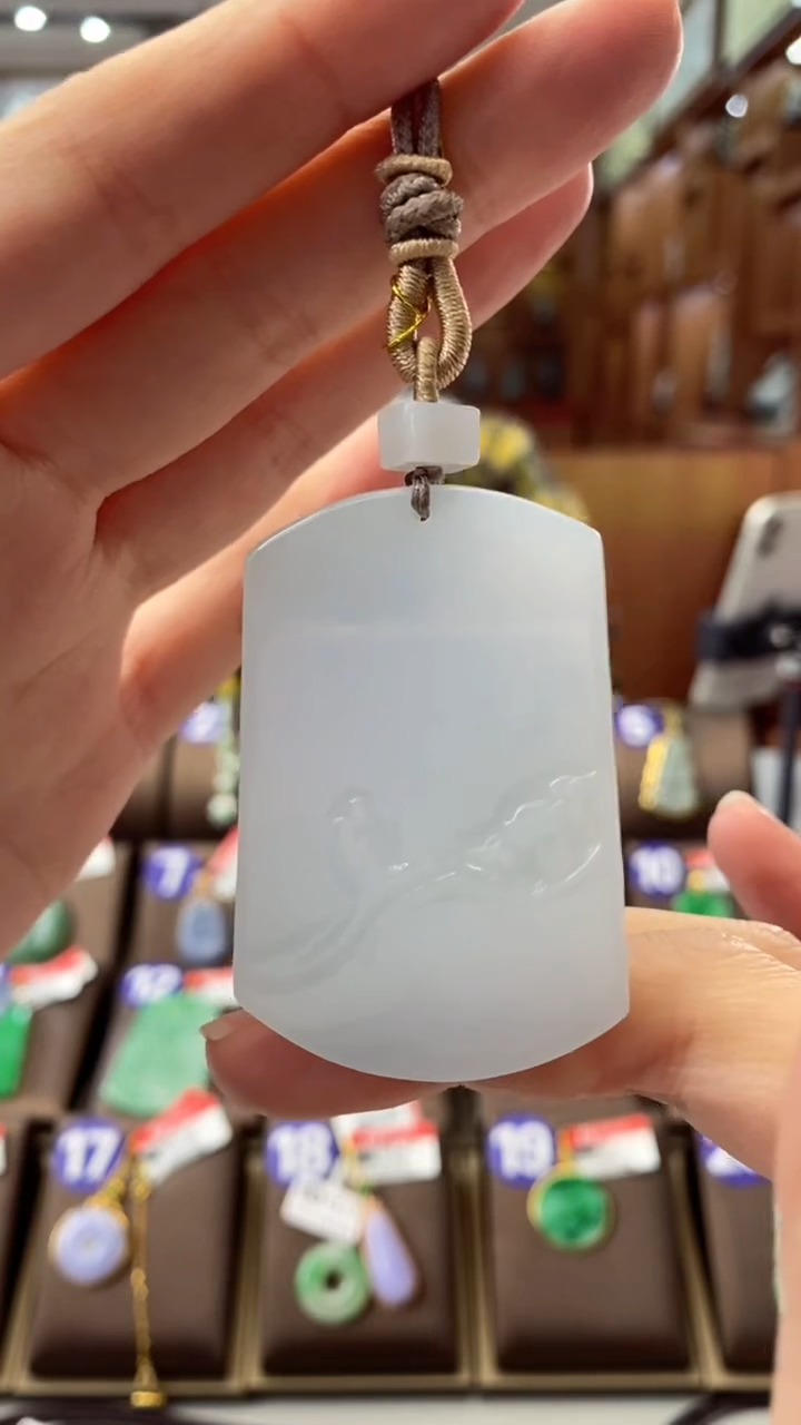 【闪购商品】翡翠颈饰未镶嵌无事牌