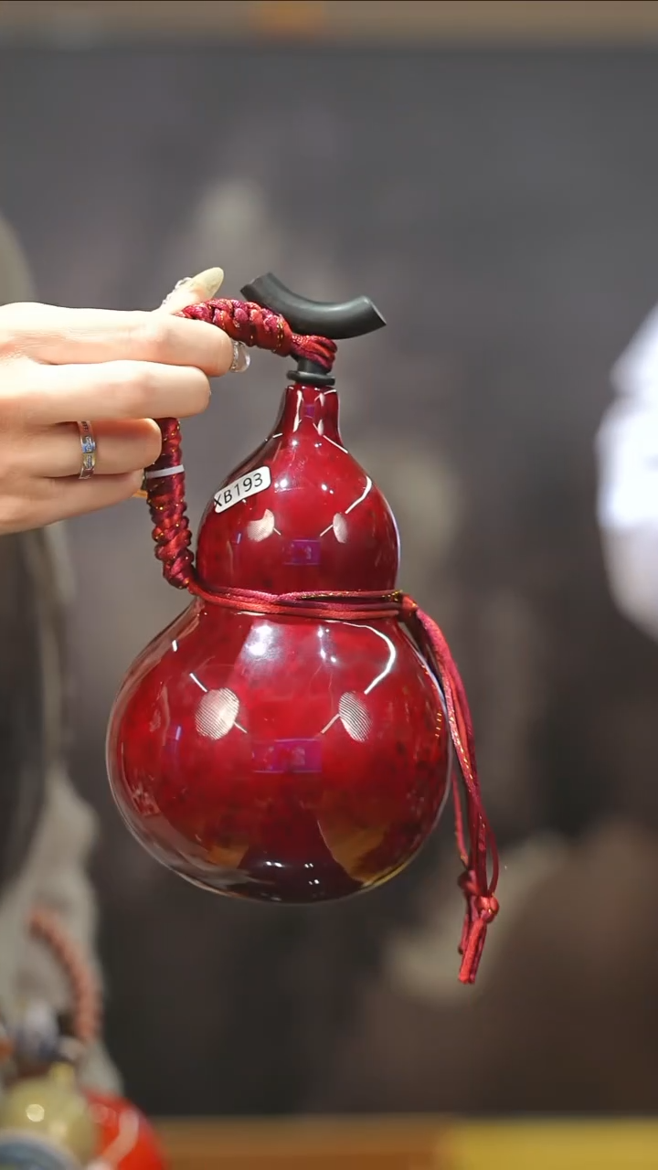 【闪购商品】XB193漆艺酒葫芦不包手串及旋转底座