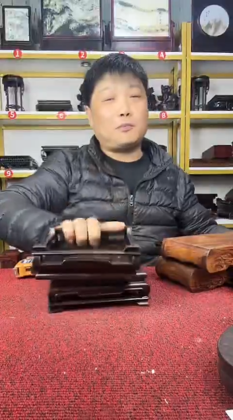 木李****）非洲黑檀正方底座14CM  //2个