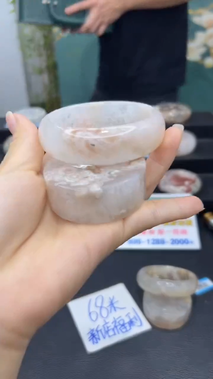 【闪购商品】石英质玉手镯未镶嵌A514(57圈赠送镯心)