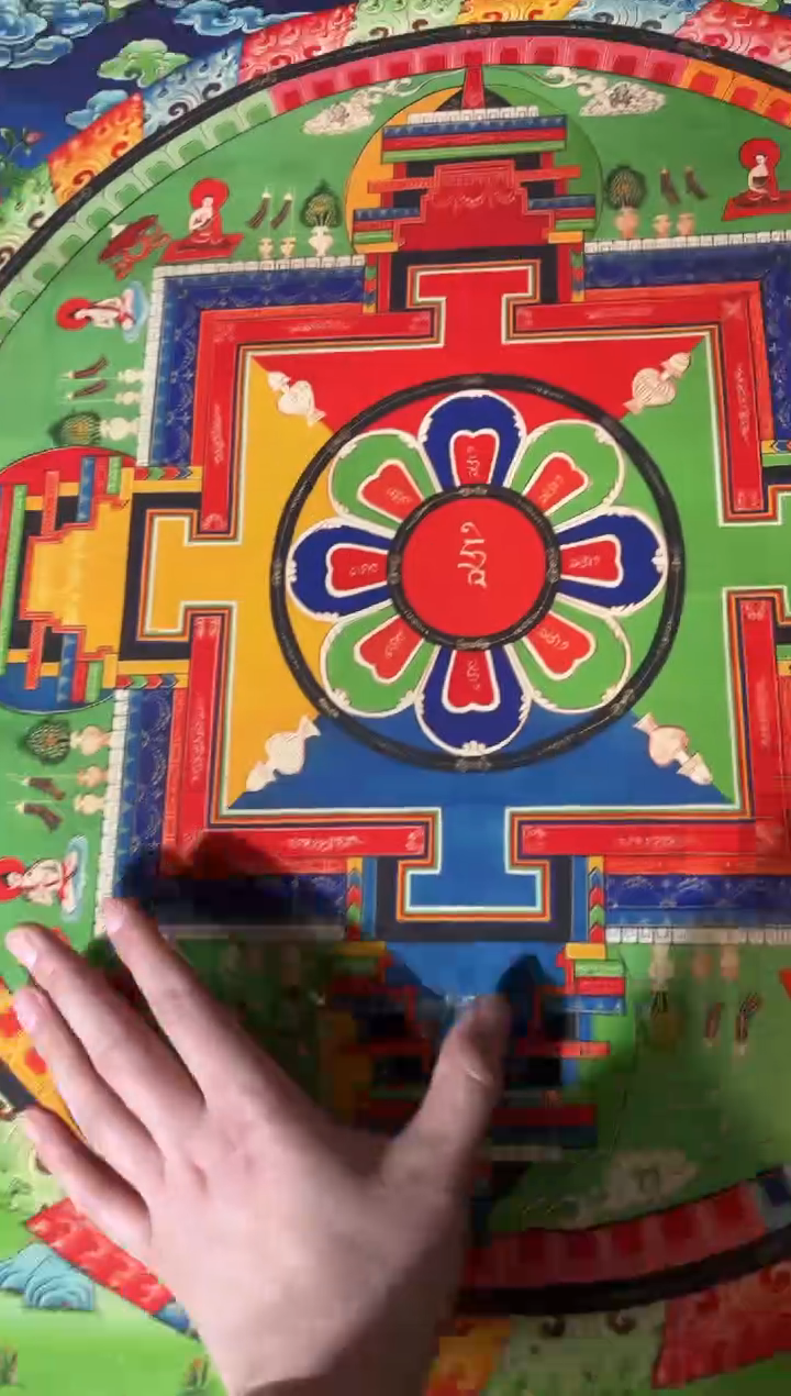 卷轴画龙妹的唐卡tk16