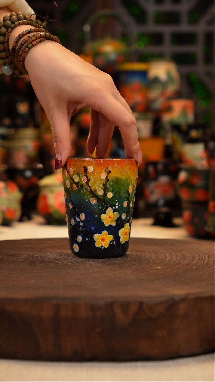  油画  釉下彩 杯子