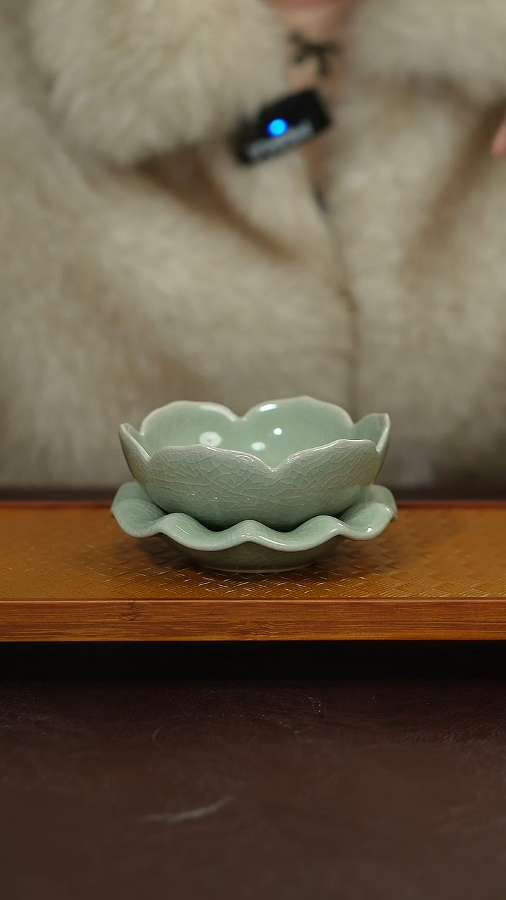 摆件陶原矿原釉汝宋汝瓷