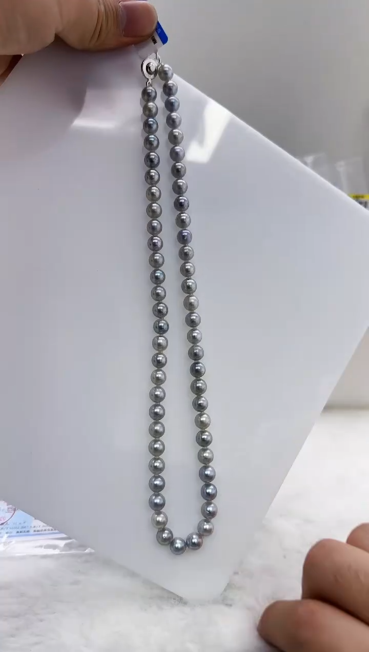 【闪购商品】海水珍珠DA未镶嵌t857 灰珠串7