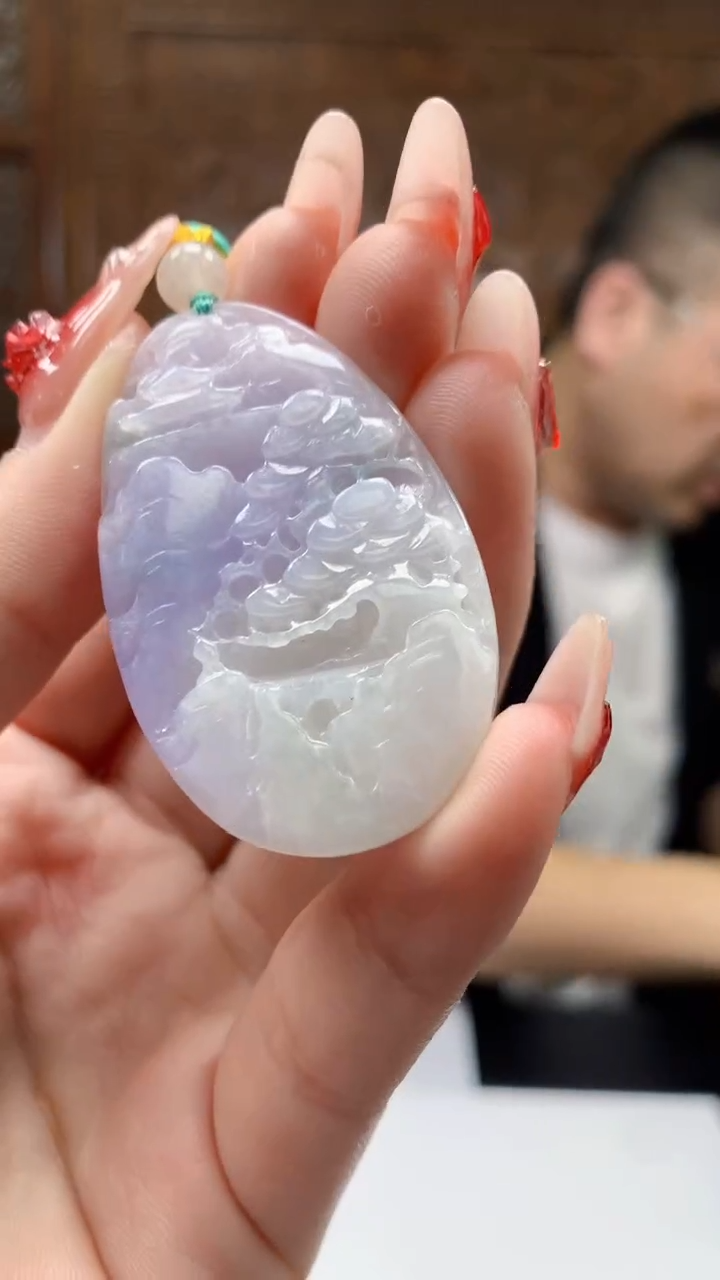 【闪购商品】定制翡翠未镶嵌1072y-毛货挂件19