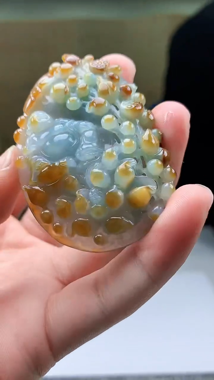 【闪购商品】定制翡翠未镶嵌4969bb-毛货挂件153