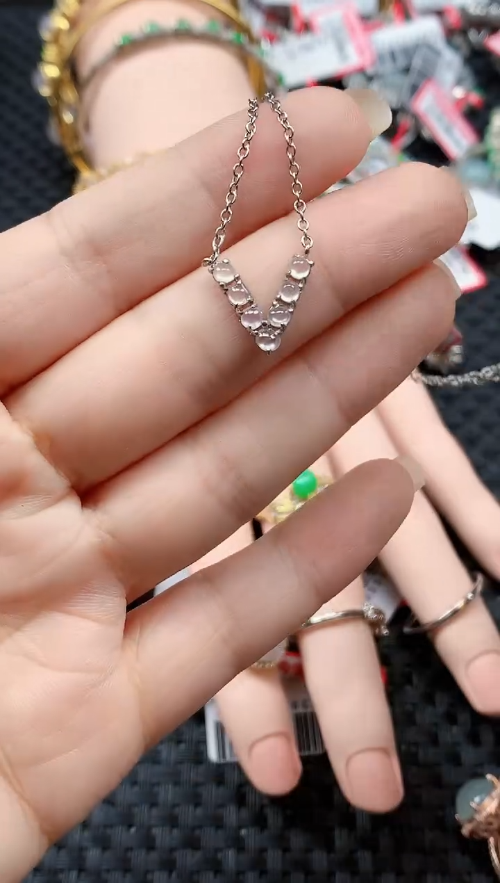 银S925镶嵌戒指翡翠天然A货缅甸翡翠